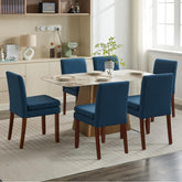 Armless linen dining chair with cushioned seat, featuring modern minimalist design suitable for various occasions.Set of 2 (2-Pack)